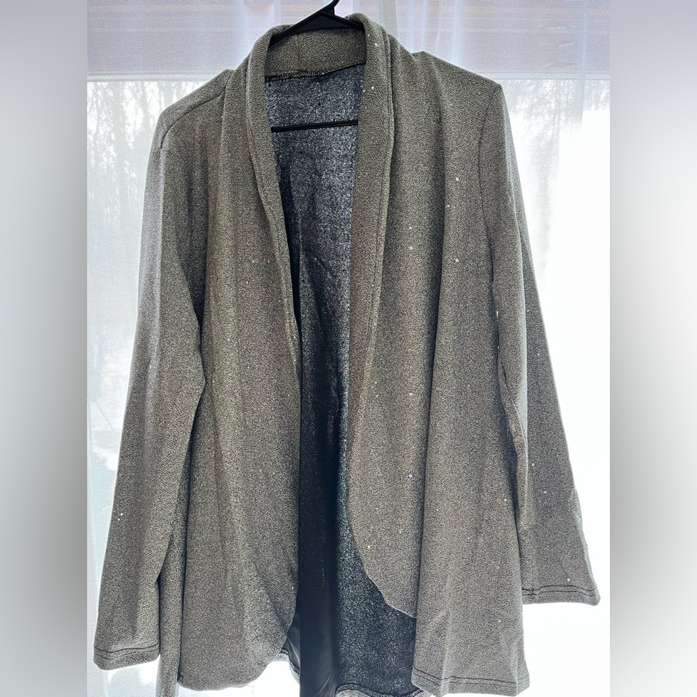 Unknown brand sweater. Silver with sparkles.